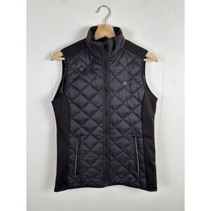 Elevate SHEFFORD Women Heated Vest XS Black Quilted USB Heat Panel TM99548 -READ